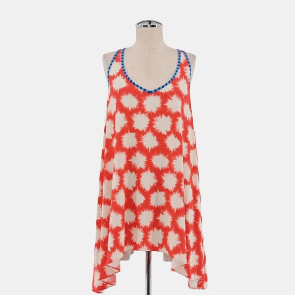 MARC By MARC JACOBS Womens Sparks Swim Dress Sz L Red Racerback V Neck Cover Up - Picture 1 of 10